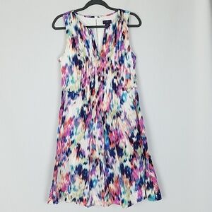 NYDJ 8 'Lana' Ikat Print Cotton Fit & Flare Dress